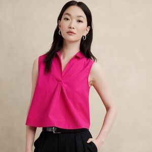 Banana Republic Bright Pink Sleeveless Blouse